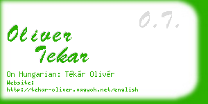oliver tekar business card